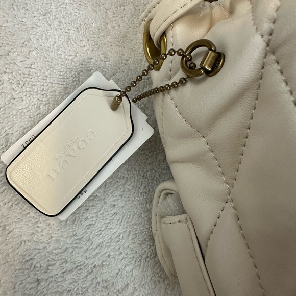 COACH Quilted Tabby Convertible Backpack - Color Chalk - Picture 10 of 14